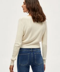 Desires Knits & Cardigans Geisha Rib Cardigan - GARDENIA