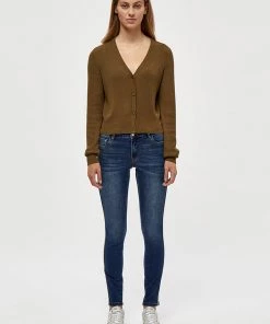 Desires Geisha Rib Cardigan - MILITARY OLIVE Knits & Cardigans