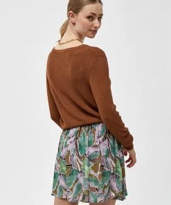 Desires Knits & Cardigans Geisha Rib Cardigan - RUBBER BROWN