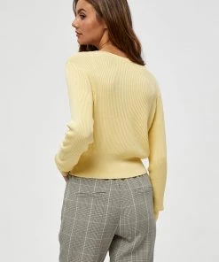 Desires Geisha Rib Cardigan - PALE YELLOW