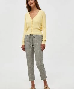 Desires Geisha Rib Cardigan - PALE YELLOW