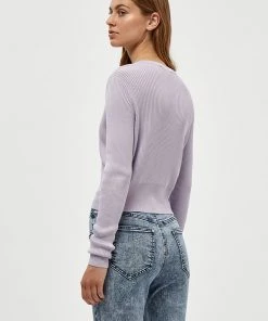 Desires Geisha Rib Cardigan - PAS. LILAC Knits & Cardigans