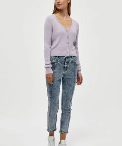 Desires Geisha Rib Cardigan - PAS. LILAC Knits & Cardigans