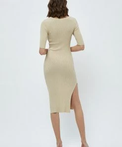 Desires New In Geisha Rib Dress - OYSTER GRAY