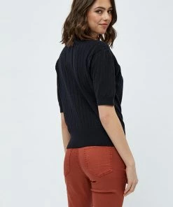 Desires Geisha Rib Holepattern Cardigan - BLACK New In