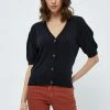 Desires Geisha Rib Holepattern Cardigan - BLACK New In