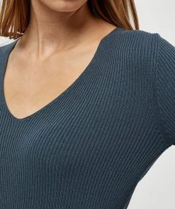 Desires Knits & Cardigans Geisha Rib Pullover - DARK SLATE