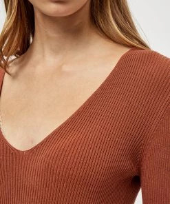 Desires Knits & Cardigans Geisha Rib Pullover - SIERRA BROWN