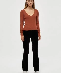 Desires Knits & Cardigans Geisha Rib Pullover - SIERRA BROWN