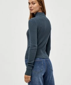 Desires Geisha Rib Rollneck - DARK SLATE