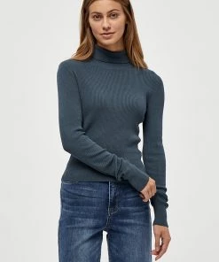 Desires Geisha Rib Rollneck - DARK SLATE