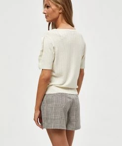 Desires Geisha Rib Ruffle Blouse - GARDENIA New In