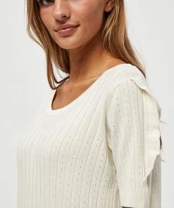 Desires Geisha Rib Ruffle Blouse - GARDENIA New In