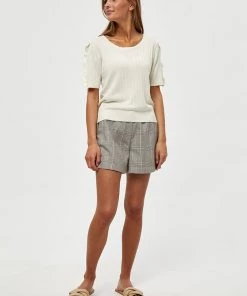 Desires Geisha Rib Ruffle Blouse - GARDENIA New In