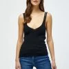 Desires Tops & T-shirts Geisha Rib Singlet - BLACK