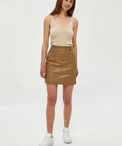 Desires Tops & T-shirts Geisha Rib Singlet - OYSTER GRAY