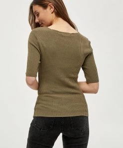 Desires Geisha Rib Tee - MERMAID GREEN