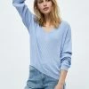 Desires Geisha Rib V-Pullover - Serenity Blue Knits & Cardigans