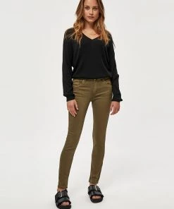 Desires Geisha Rib V-Pullover - BLACK Knits & Cardigans