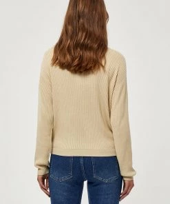 Desires Knits & Cardigans Geisha Rib V-Pullover - OYSTER GRAY