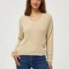 Desires Knits & Cardigans Geisha Rib V-Pullover - OYSTER GRAY