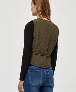 Desires Gela Vest - BEECH GREEN