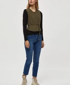 Desires Gela Vest - BEECH GREEN