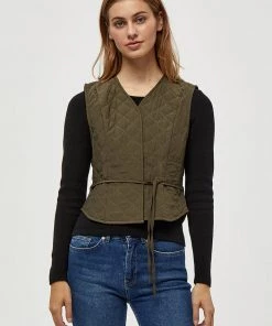 Desires Gela Vest - BEECH GREEN