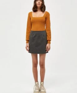 Desires Skirts Gem Skirt - DARK GREY MELANGE