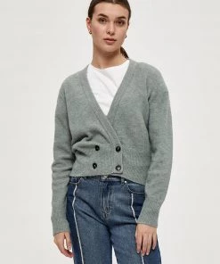 Desires Genia Cardigan - SLATE BLUE MELANGE Knits & Cardigans