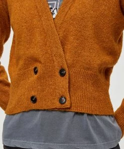 Desires Knits & Cardigans Genia Cardigan - BUCKTHORN BROWN MEL