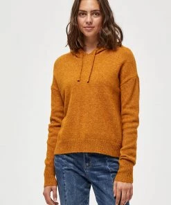 Desires Genia Hood Pullover - BUCKTHORN BROWN MEL