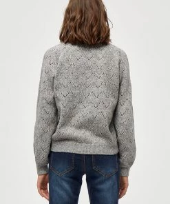 Desires Knits & Cardigans Gina Pullover - Grey Mel Melange