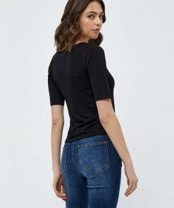 Desires Giselle Lace Tee - BLACK