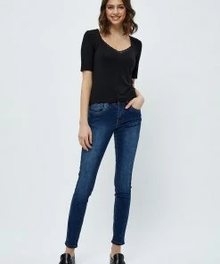 Desires Giselle Lace Tee - BLACK