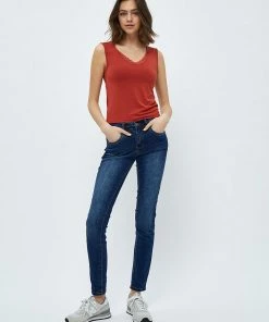 Desires Giselle Lace Top - Burnt Red New In