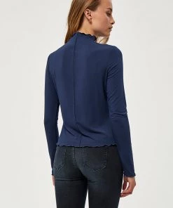 Desires Blouses & Shirts Giselle Long Sleeve Tee - DRESS BLUE