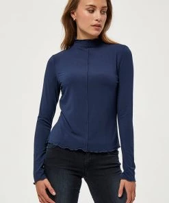 Desires Blouses & Shirts Giselle Long Sleeve Tee - DRESS BLUE