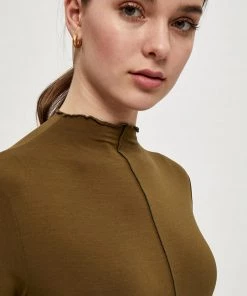 Desires Giselle Long Sleeve Tee - MILITARY OLIVE Blouses & Shirts