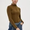 Desires Giselle Long Sleeve Tee - MILITARY OLIVE Blouses & Shirts