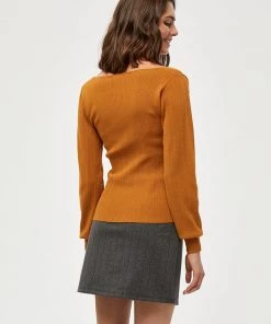 Desires Gry Squared Neck Pullover - BUCKTHORN BROWN Blouses & Shirts