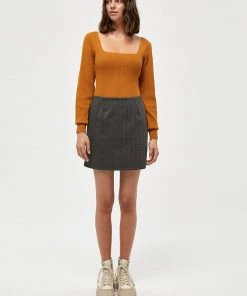 Desires Gry Squared Neck Pullover - BUCKTHORN BROWN Blouses & Shirts