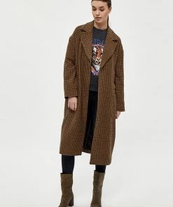 Desires Gyda Wool Coat - RUBBER BROWN PR