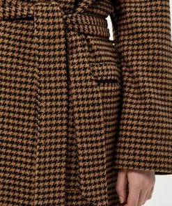 Desires Gyda Wool Coat - RUBBER BROWN PR