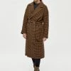 Desires Gyda Wool Coat - RUBBER BROWN PR