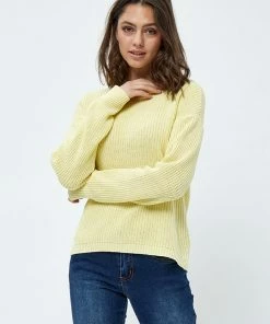 Desires Haisley O-neck Pullover - YELLOW LEMON