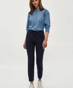 Desires Hala Shirt - MID BLUE DENIM