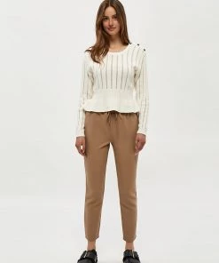 Desires Halia Peplum Pullover - GARDENIA