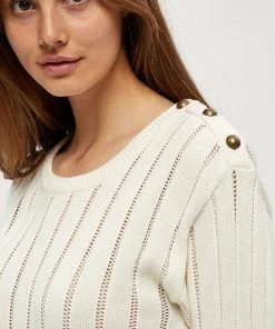 Desires Halia Peplum Pullover - GARDENIA