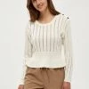 Desires Halia Peplum Pullover - GARDENIA